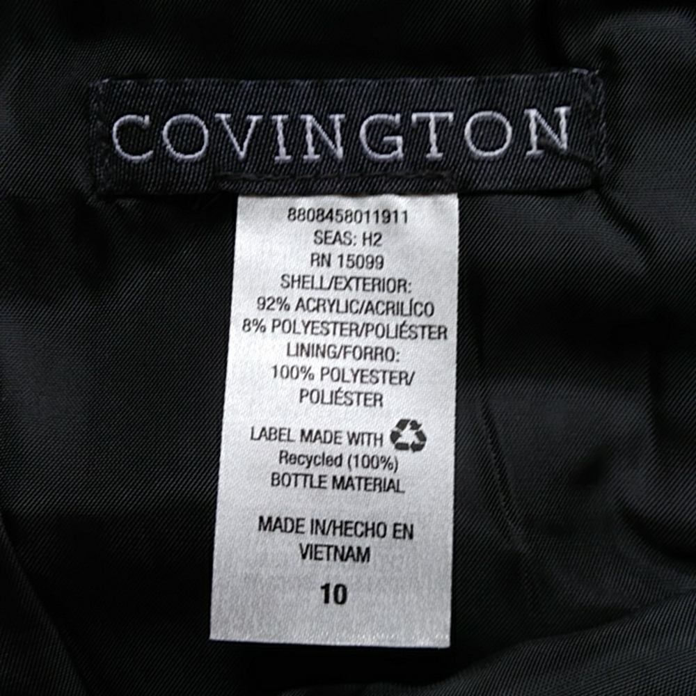 NEW Covington Lined Sparkly Skirt 10 Black - Picture 5 of 12